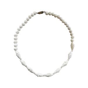 Vintage Bleached Lava Stone and Pearl Choker